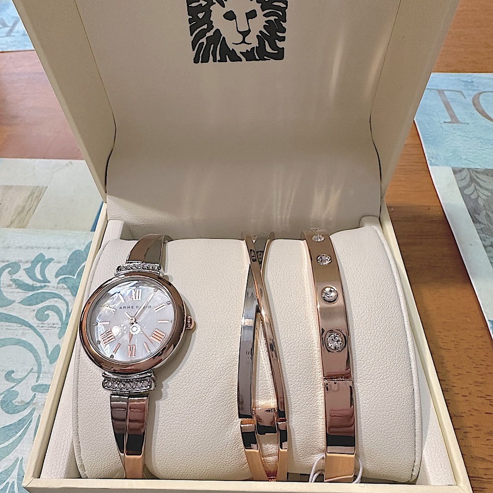 Anne Klein watch and two coordinating bracelets -NWT